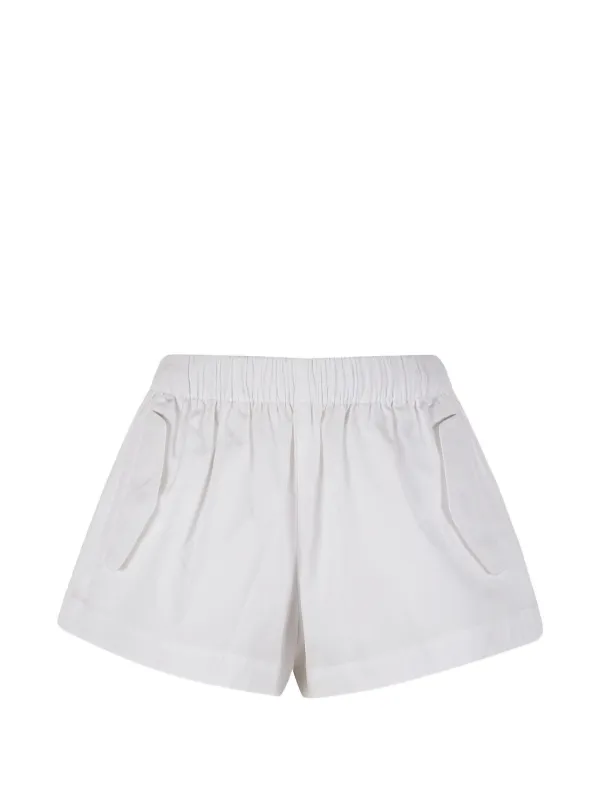 WARDROBE.NYC Elasticated-waistband Shorts in White