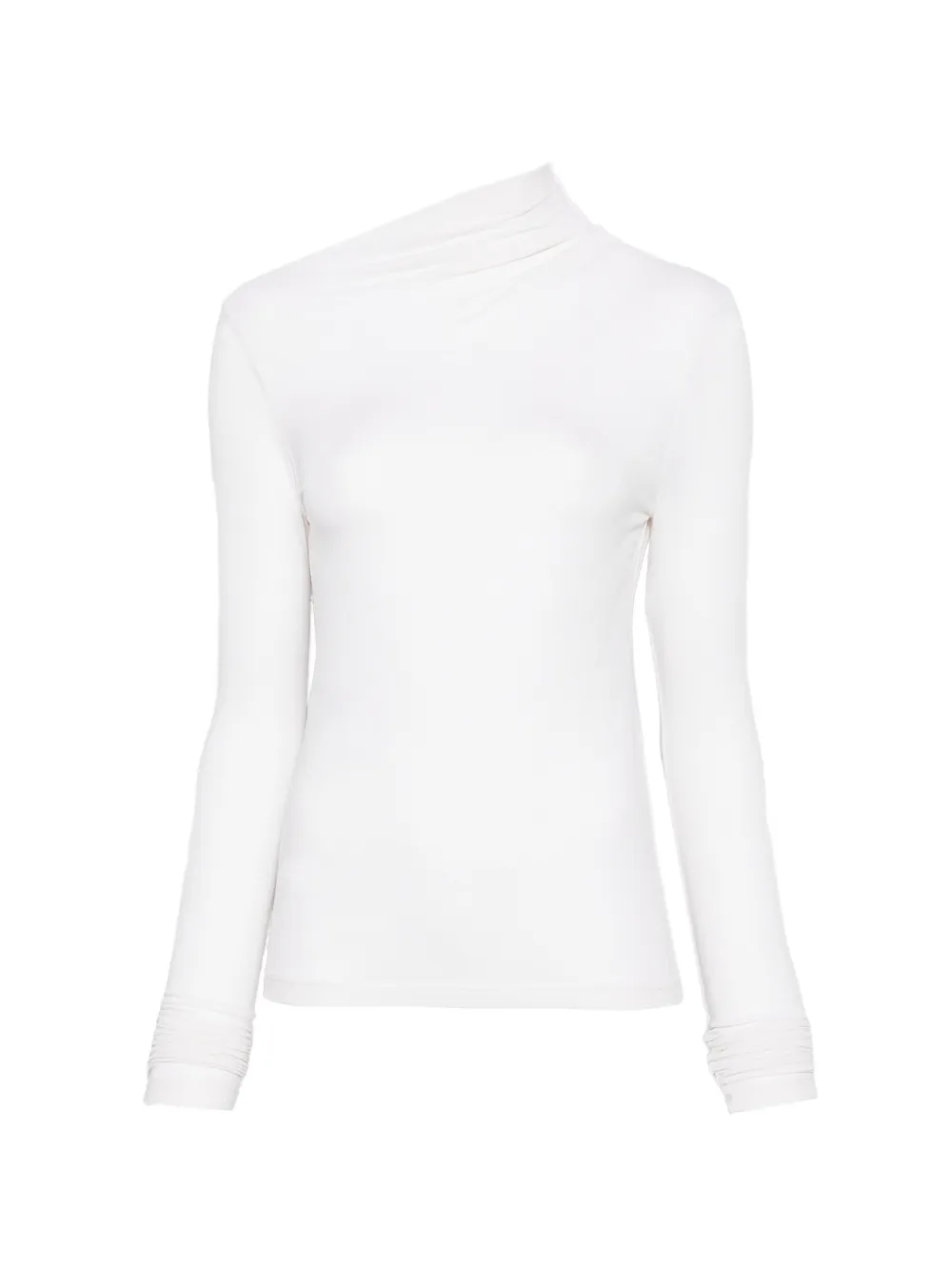 IMPERIAL draped long-sleeve top - Weiß