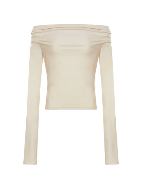 THE ANDAMANE off-shoulder ruched-detail top