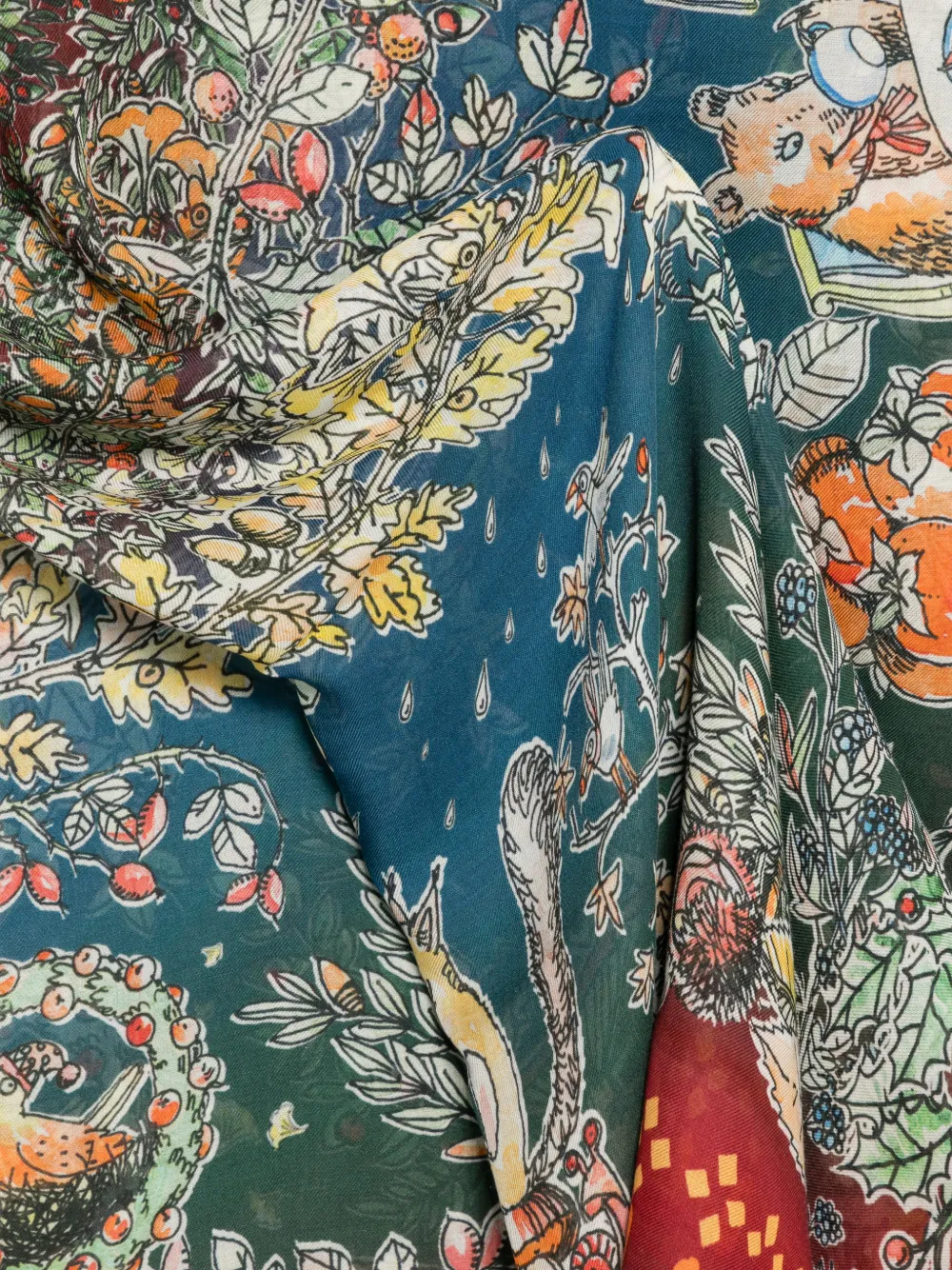 Faliero Sarti Sjaal met grafische print Rood