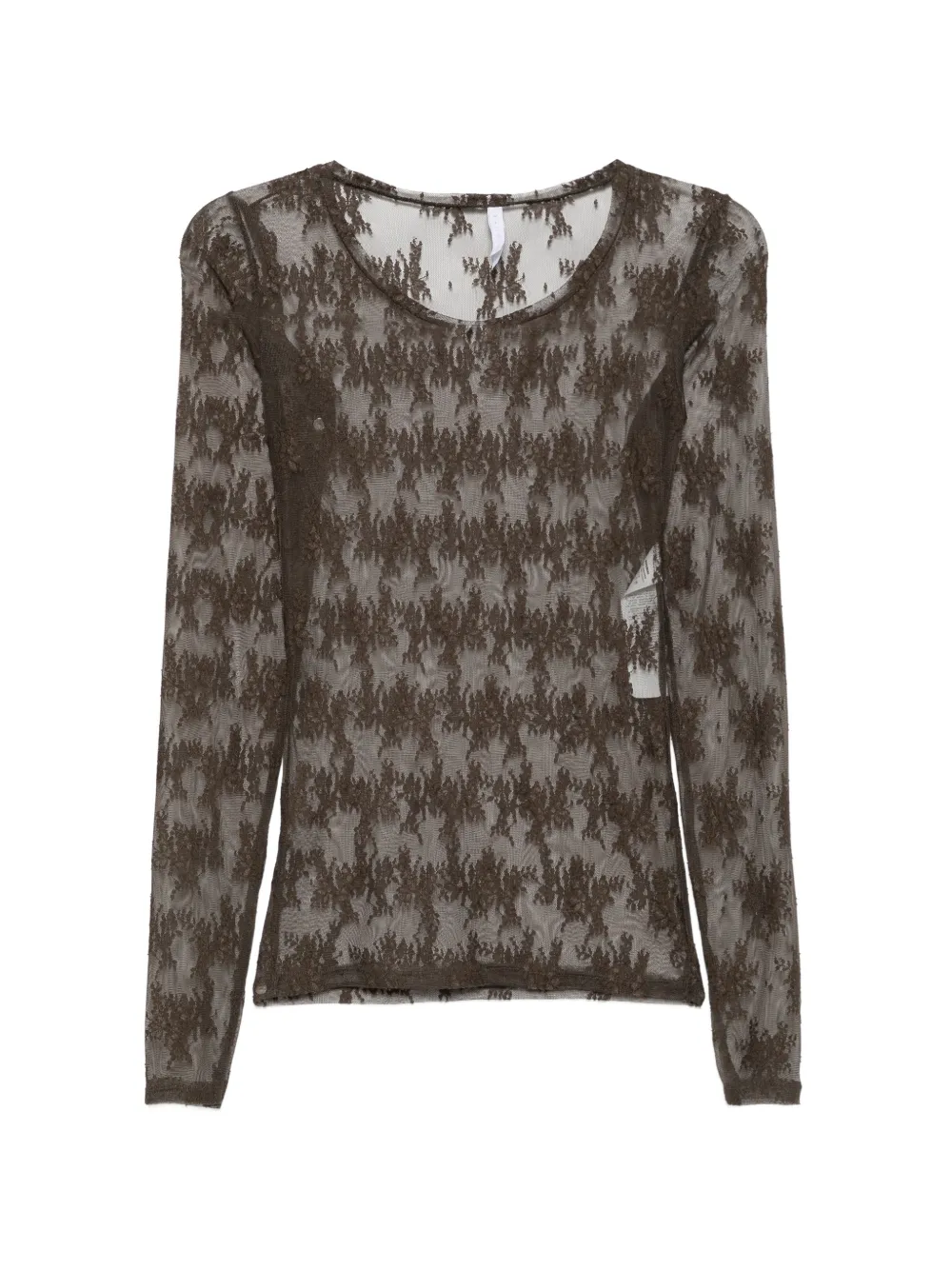 IMPERIAL floral-lace long-sleeve top
