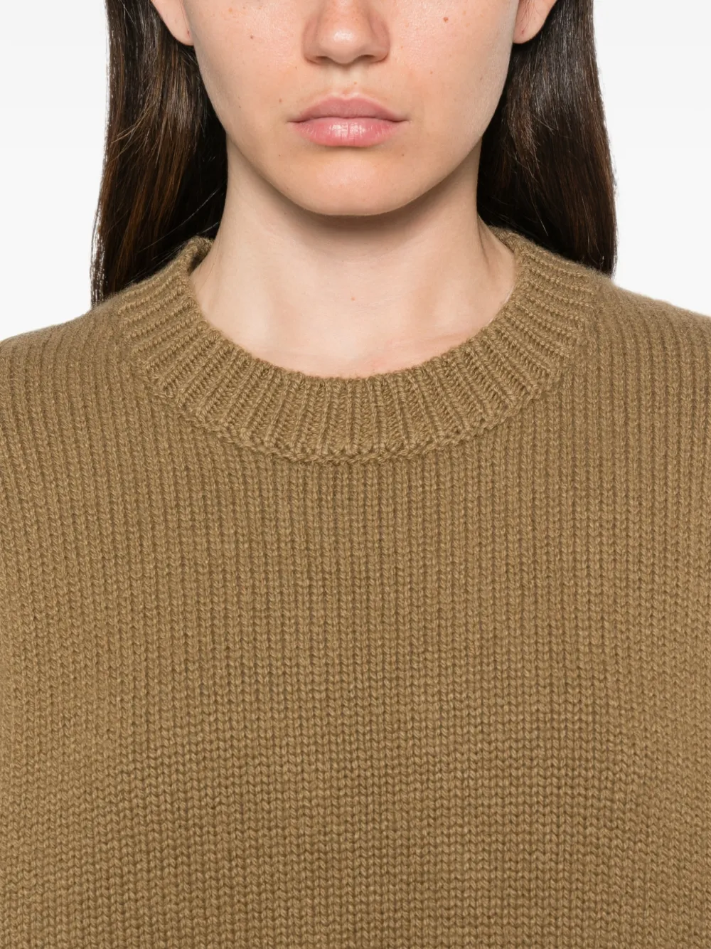 The Row ribbed-knit sweater Beige