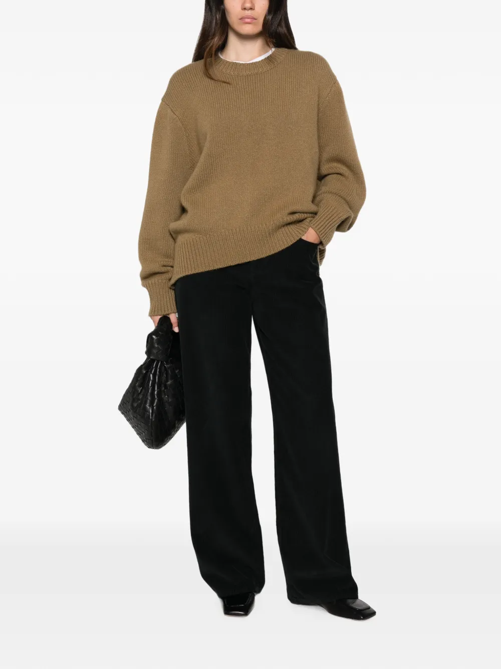 The Row ribbed-knit sweater Beige