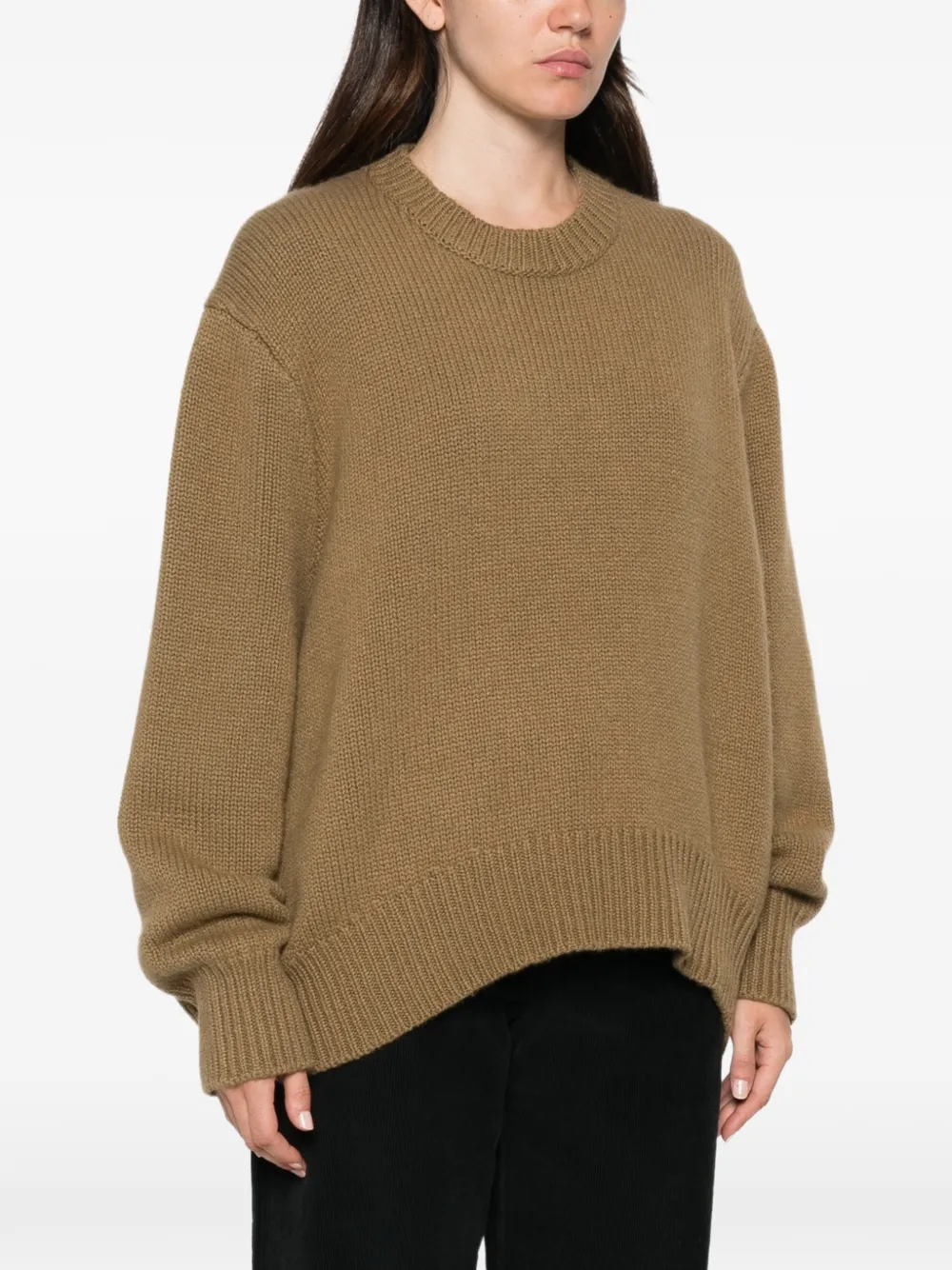 The Row ribbed-knit sweater Beige