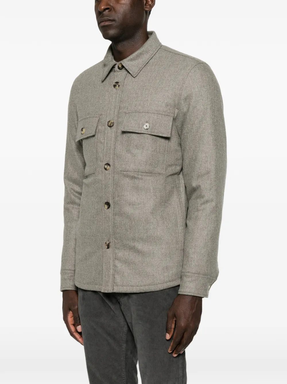 Jacob Cohën Button-up shirtjack Grijs
