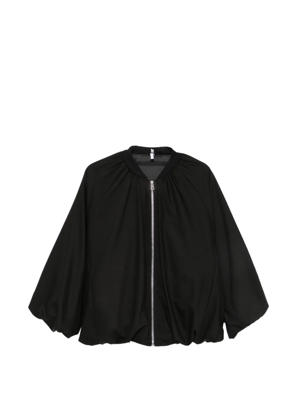 IMPERIAL ruched zip-up bomber jacket