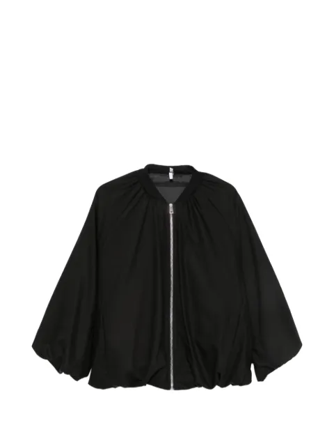 IMPERIAL ruched zip-up bomber jacket
