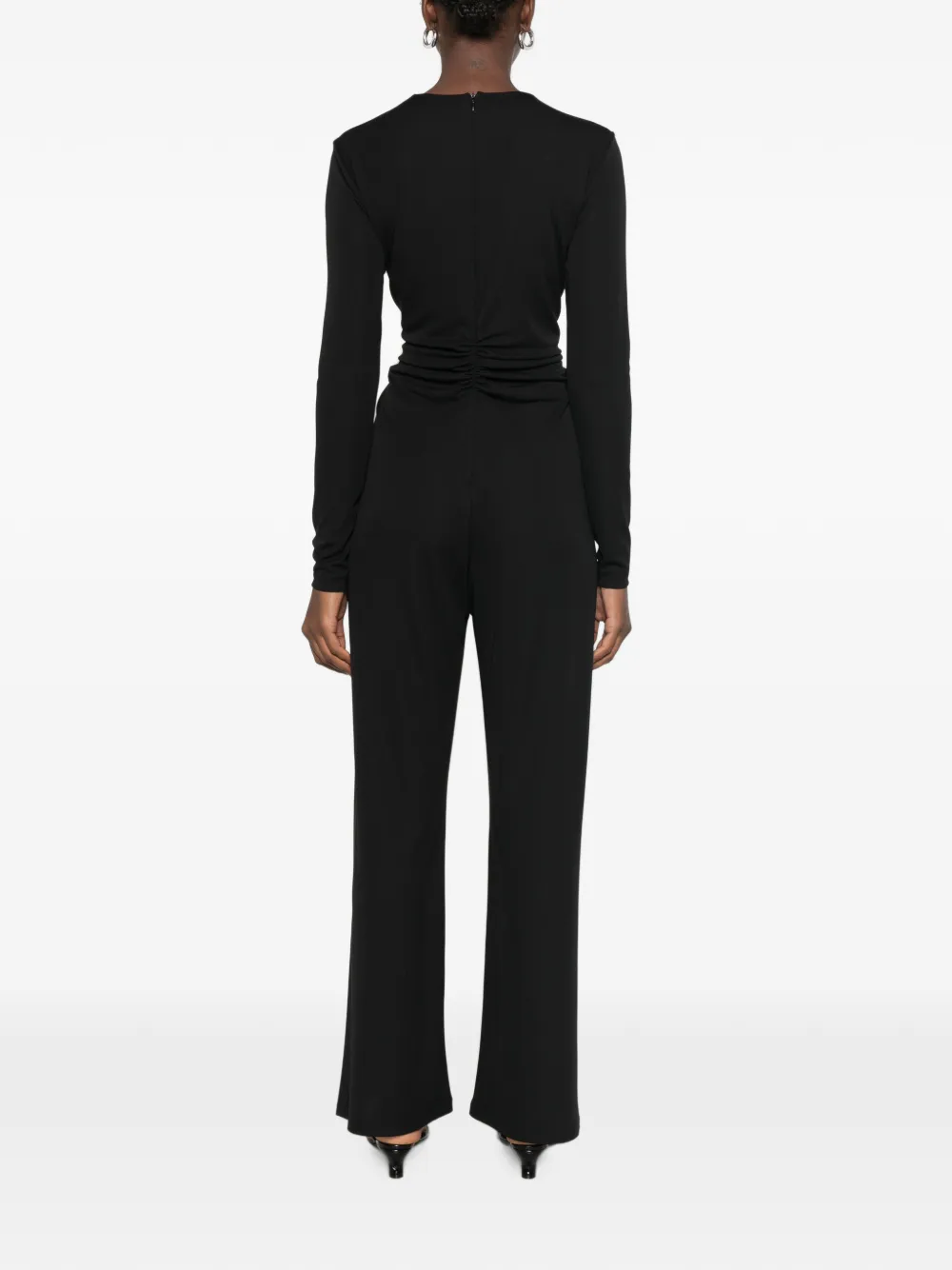IMPERIAL Gesmockte jumpsuit met uitgesneden details Zwart