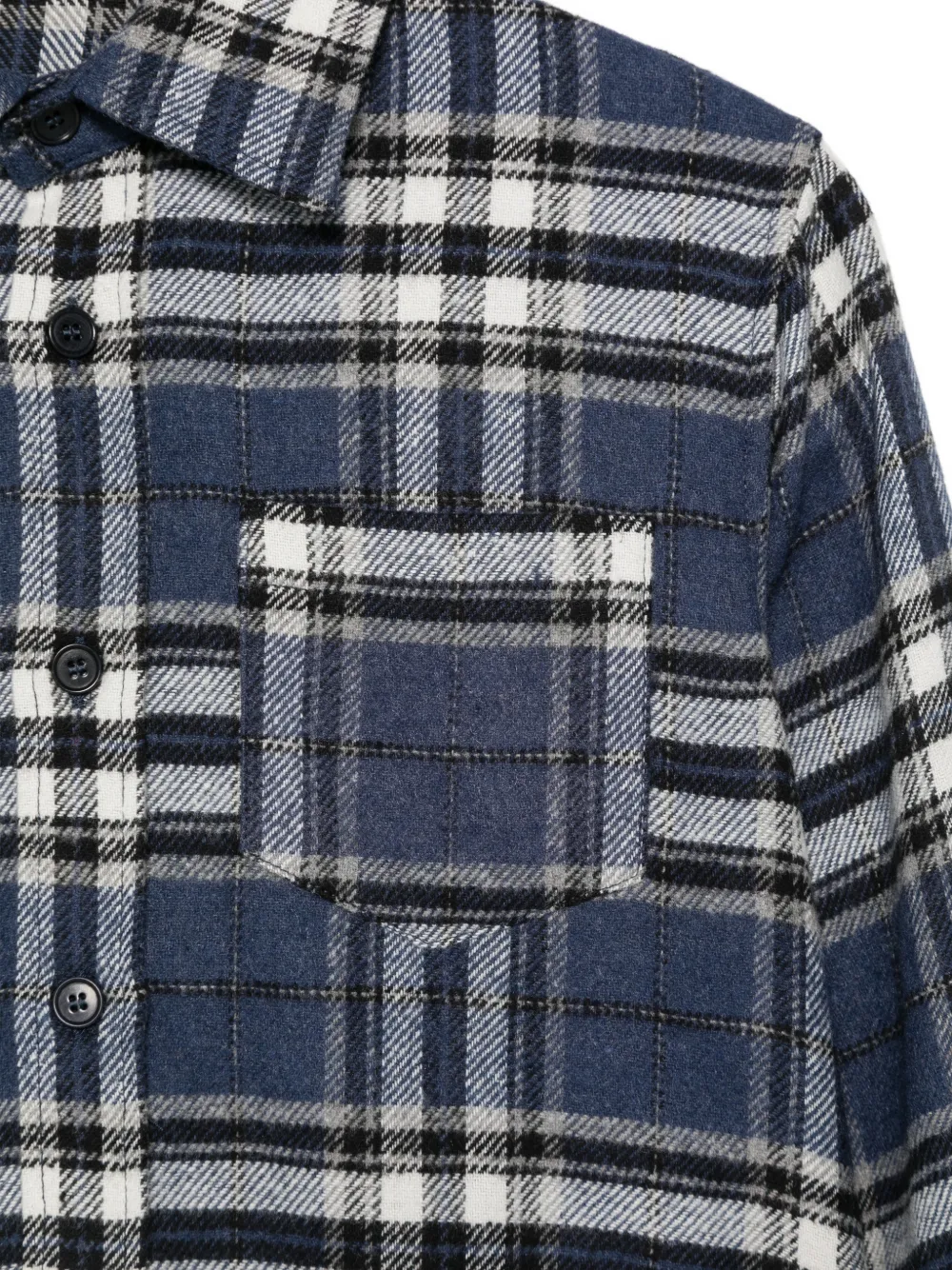 Il Gufo Geruit shirt Blauw
