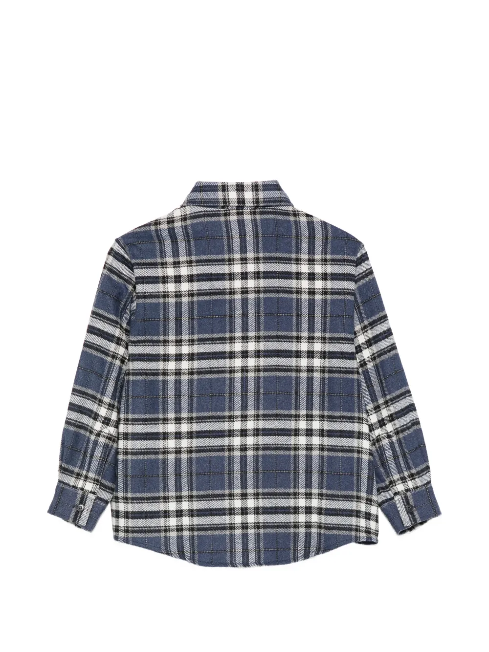 Il Gufo Geruit shirt Blauw