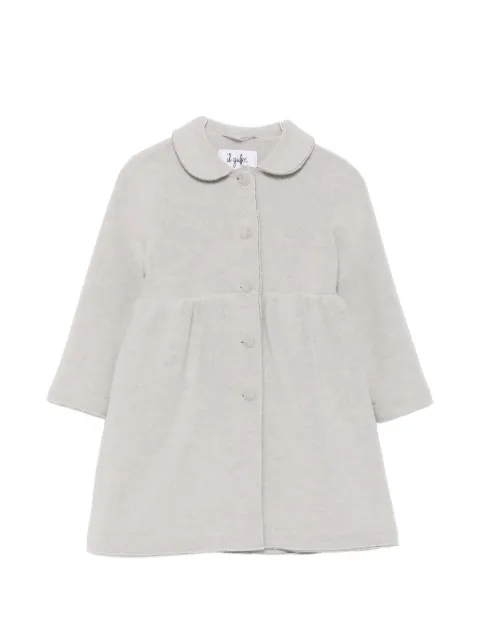 Il Gufo Peter Pan-collar pleated coat