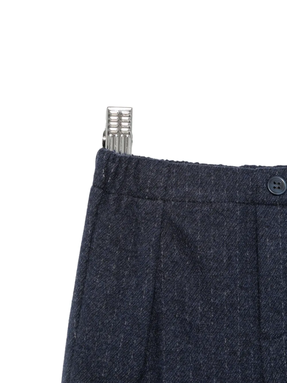 Il Gufo Shorts met krijtstreep en omslag Blauw
