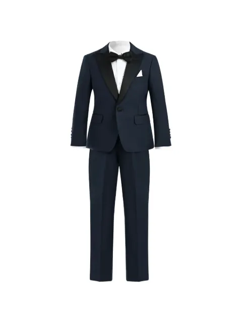 Moustache peak-lapel trim suit