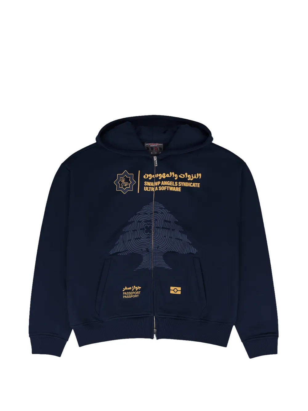 MURD333R.FM x Ultra Software graphic-print zip-up hoodie