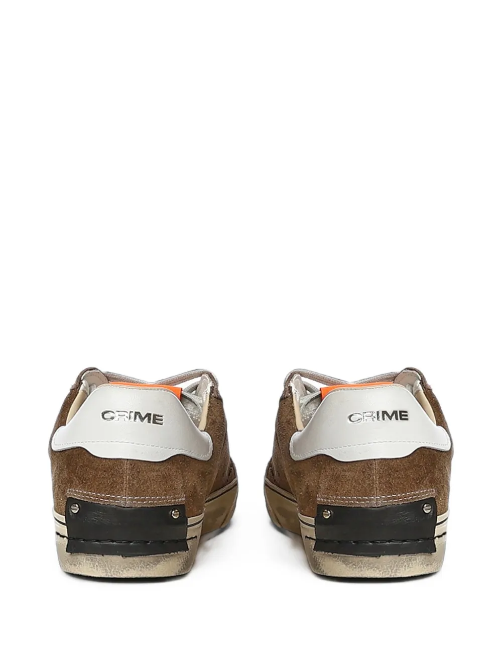 Crime London Deconstructed distressed-effect leather sneakers Bruin
