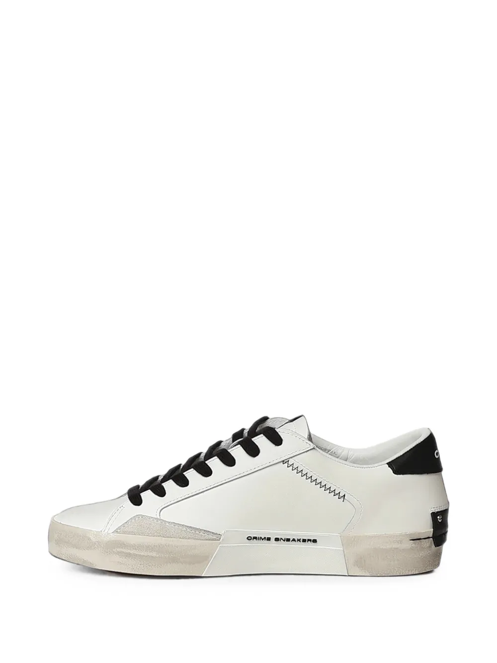 Crime London distressed leather sneakers Wit