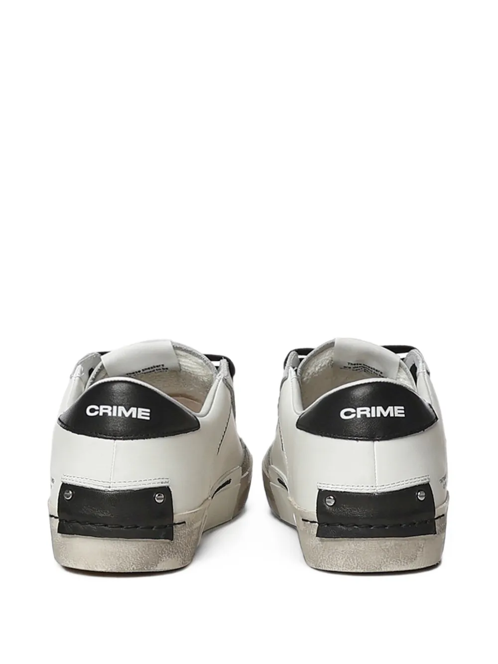 Crime London distressed leather sneakers Wit