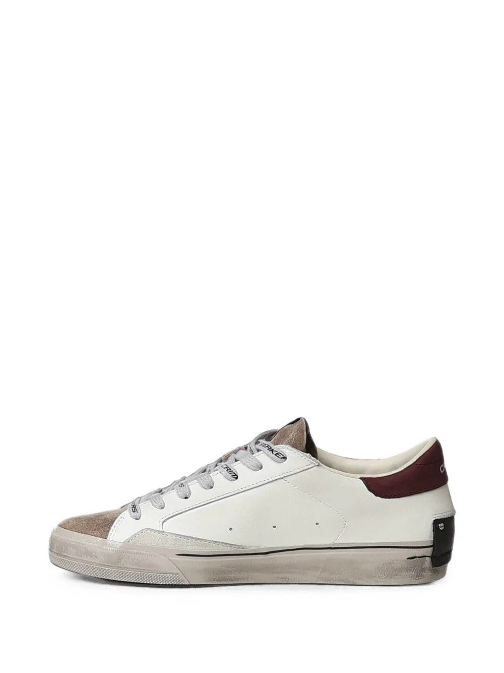Crime London distressed-effect leather sneakers Wit
