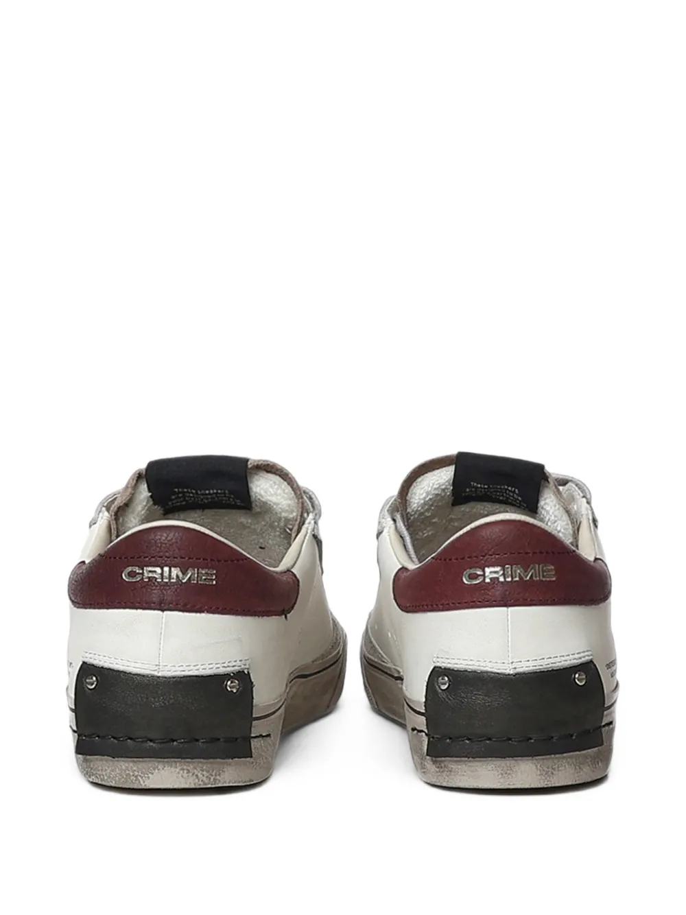 Crime London distressed-effect leather sneakers Wit