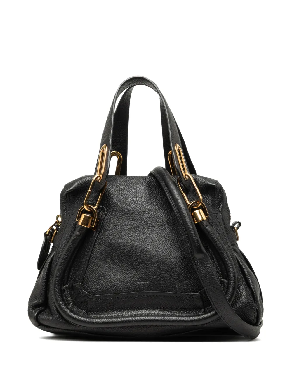 Chloé Pre-Owned 2011 kleine gekörnte Paraty Satchel-Tasche - Schwarz