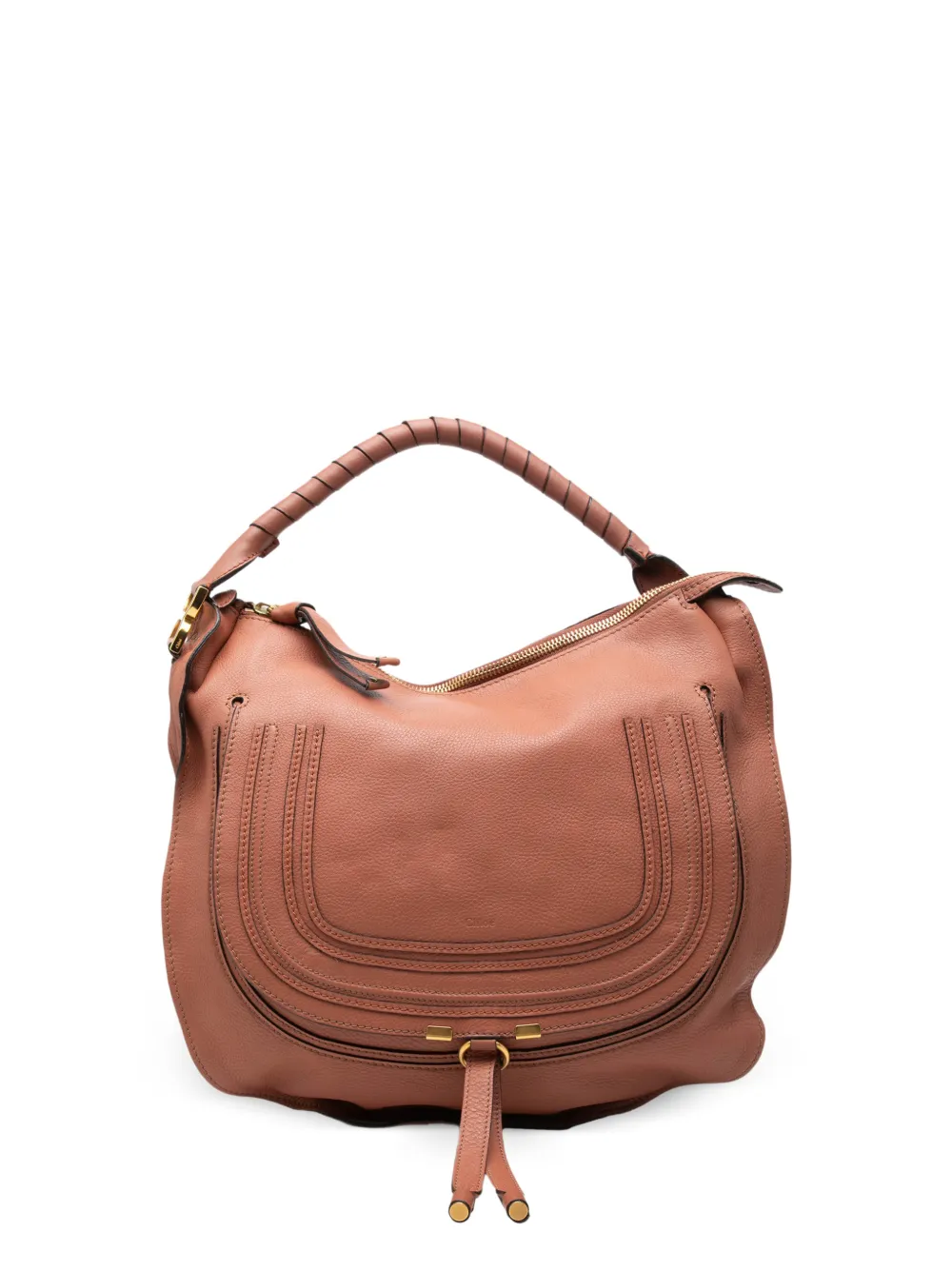Chloé Pre-Owned 2011 Large Pebbled Calfskin Marcie Hobo satchel - Rosa