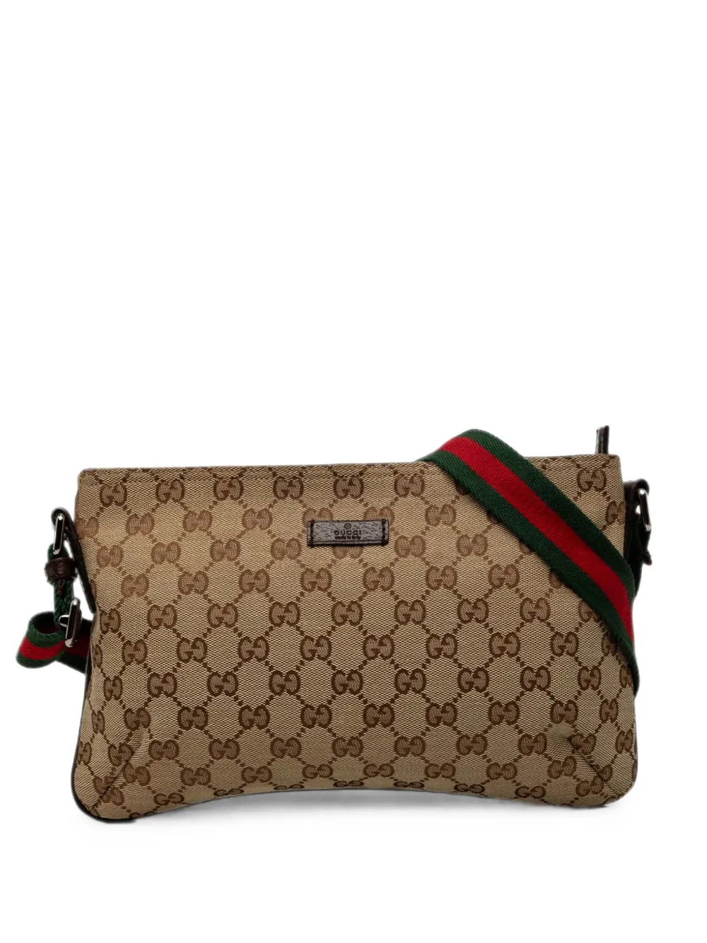 Gucci Pre-Owned 2000-2015 Web Umhängetasche aus GG Canvas - Nude
