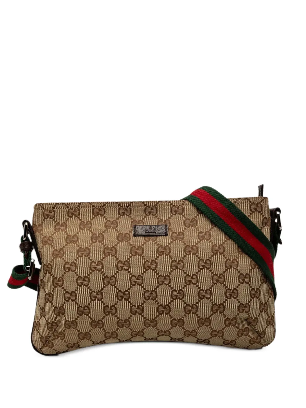 Gucci Pre-Owned Borsa a tracolla in tela GG con decorazione Web 2000-2015 - Toni neutri