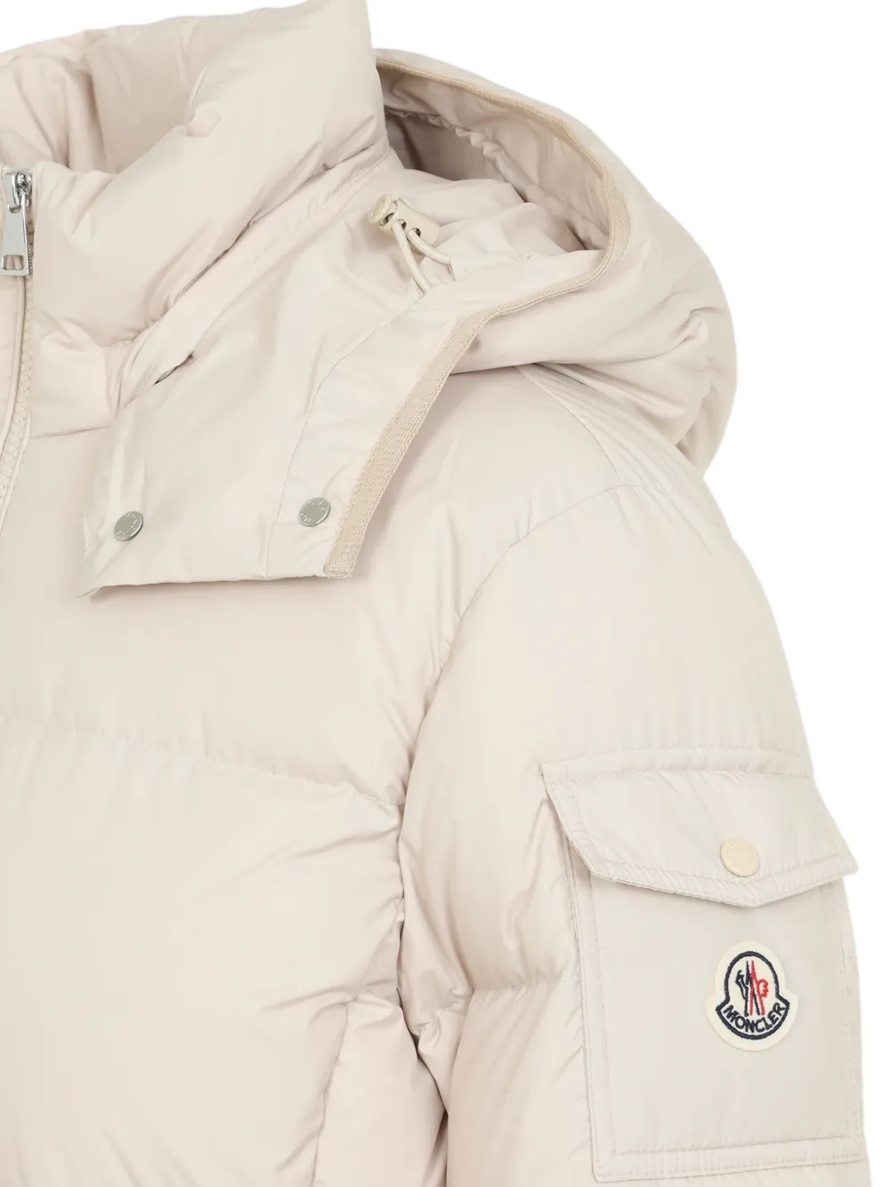 Moncler Fourmine donsjack met capuchon Beige
