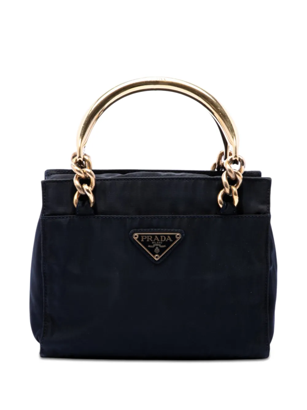 Prada Pre-Owned 2000-2013 Tessuto Metal Handle Bag handbag - Blu