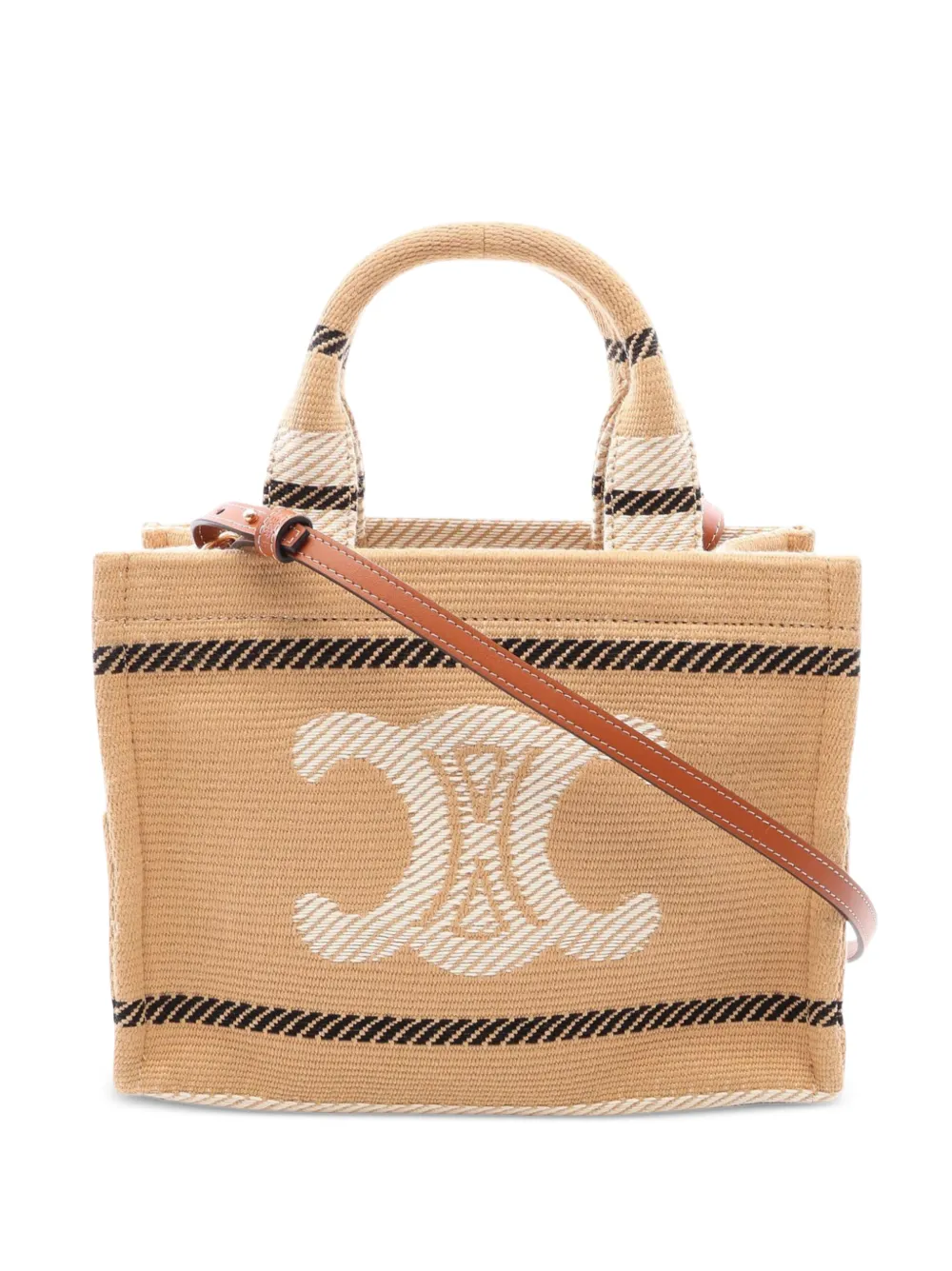 Celine Pre-Owned 2020-2026 Small Canvas Triomphe Cabas Thais Tote satchel - Toni neutri
