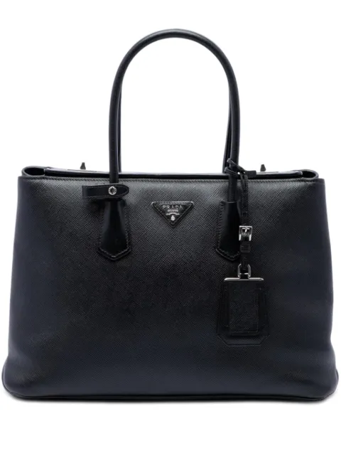 Prada Pre-Owned 2010-2026 Saffiano Cuir Satchel-Tasche mit doppeltem Drehverschluss