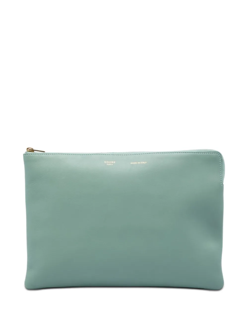 Celine Pre-Owned 2018 Lambskin Solo clutch bag - Verde