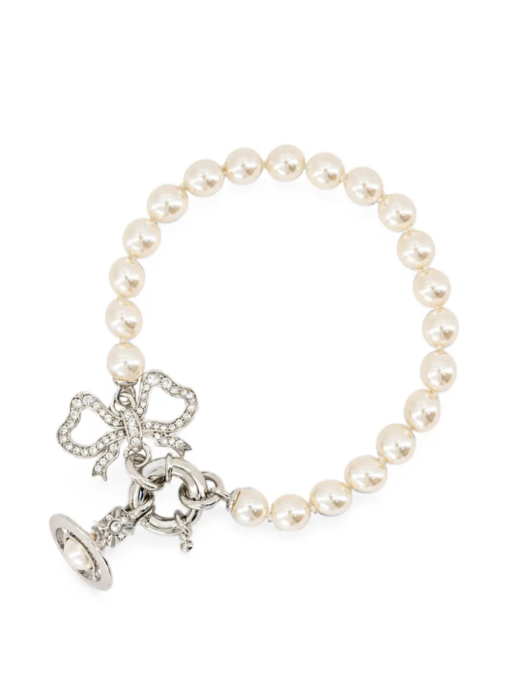 Vivienne Westwood Rigoberta Orb-pendant bracelet - Argento