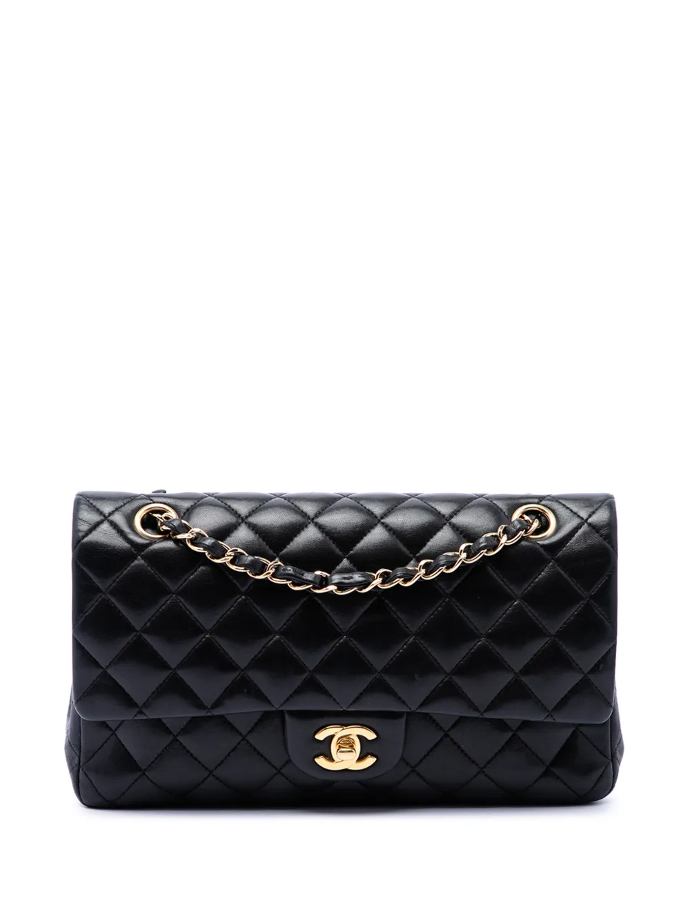 CHANEL Pre-Owned 2009-2010 Medium Classic Lambskin Double Flap shoulder bag - Schwarz