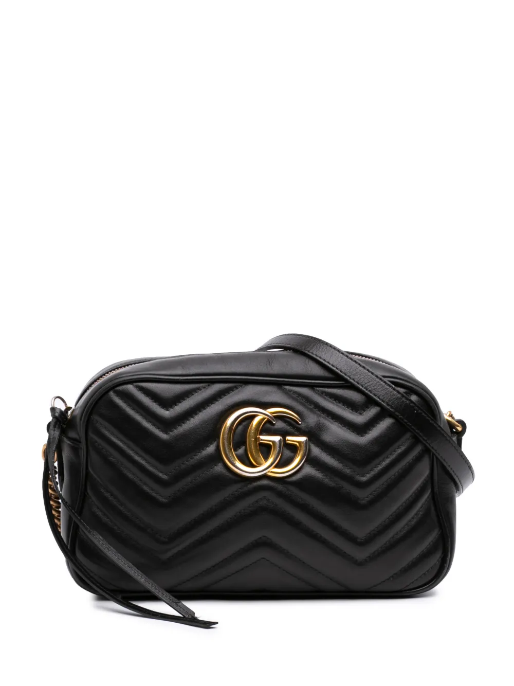 Gucci Pre-Owned 2016-2026 Small GG Marmont Matelasse Calfskin crossbody bag - Nero