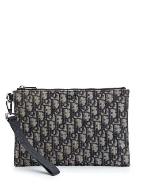 Christian Dior Pre-Owned 2021 Oblique Canvas A5 Pouch clutch bag