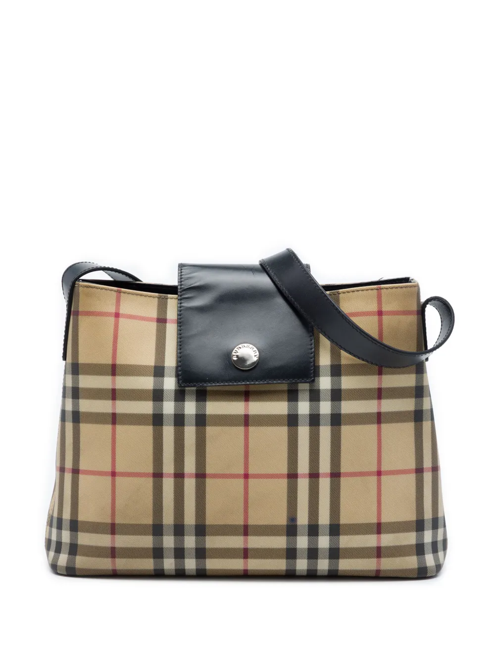 Burberry Pre-Owned 2000-2017 House Check Coated Canvas shoulder bag - Nude