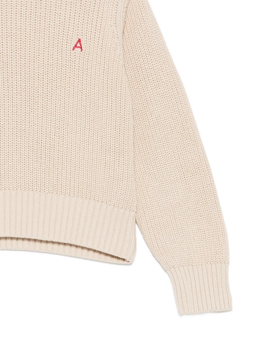 Aspesi Kids Coltrui met geborduurd logo Beige