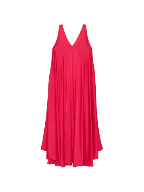SILKYLICIOUS Sun V-neck flared maxi dress