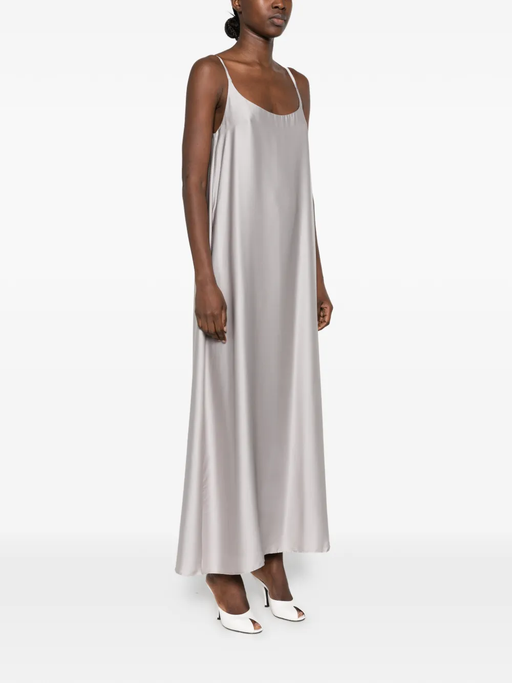 SILKYLICIOUS Evelyn slip maxi dress Grijs