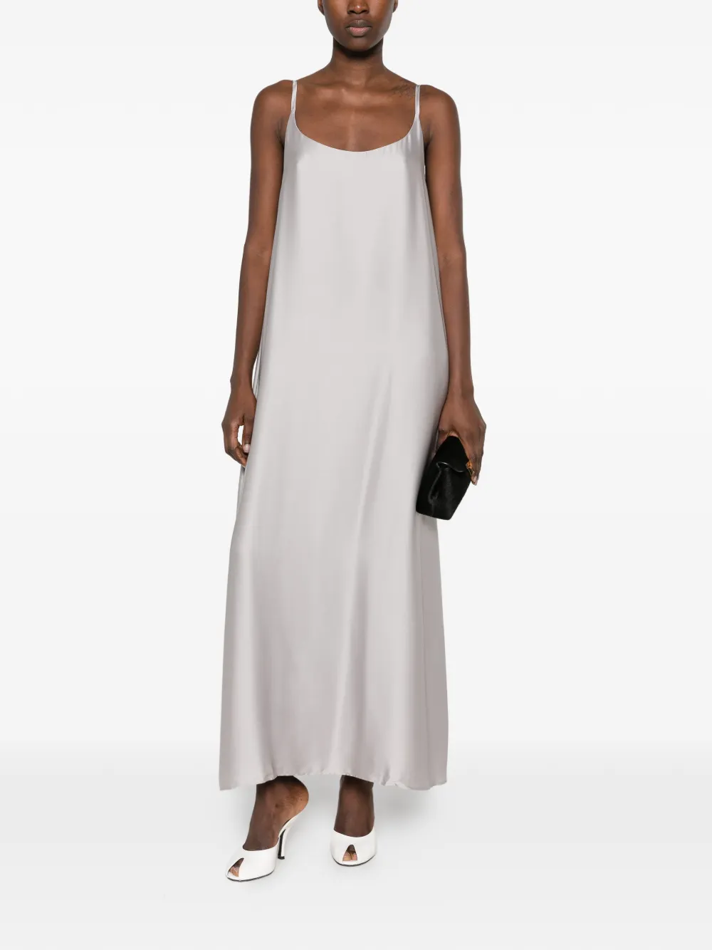SILKYLICIOUS Evelyn slip maxi dress Grijs