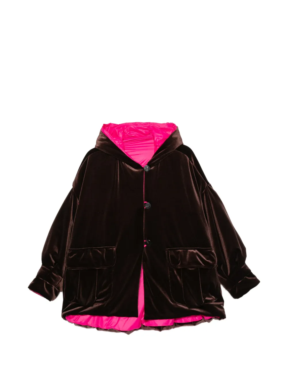 Virginia Bizzi Reversible Velvet Jacket In Brown