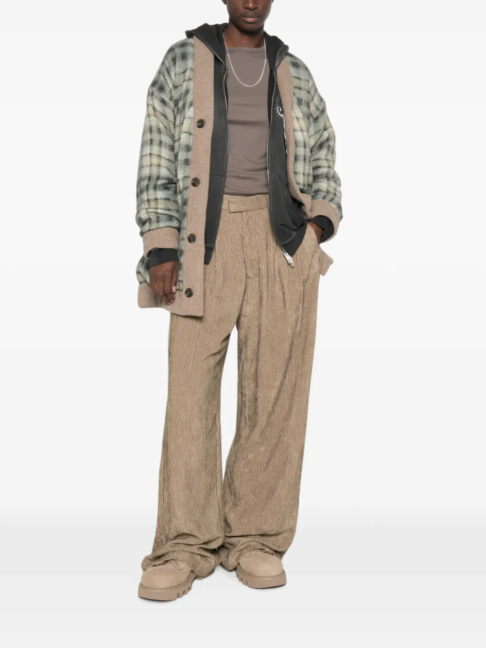 R13 Ribfluwelen broek Beige