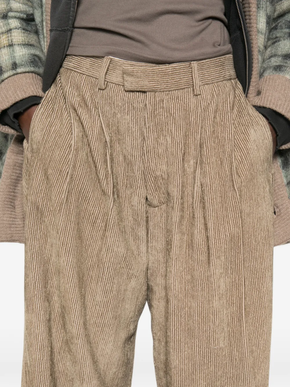R13 Ribfluwelen broek Beige