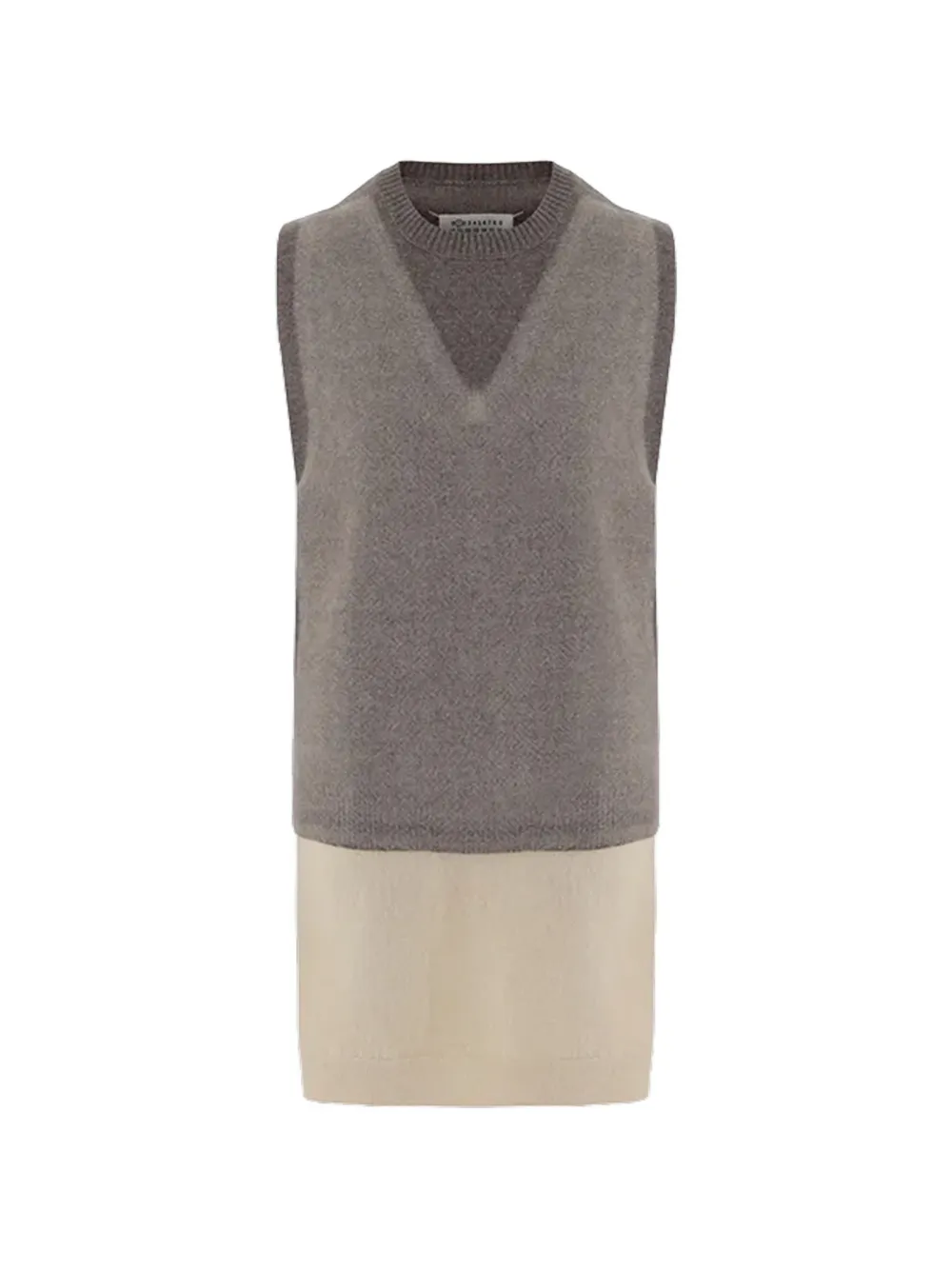 Maison Margiela layered knitted sweater vest - Grigio