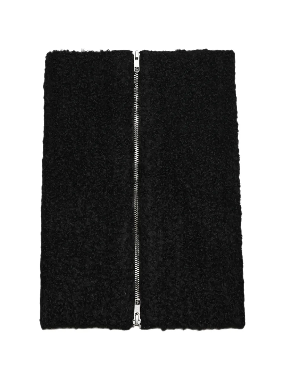 MM6 Maison Margiela Sjaal met fleece textuur en rits Zwart