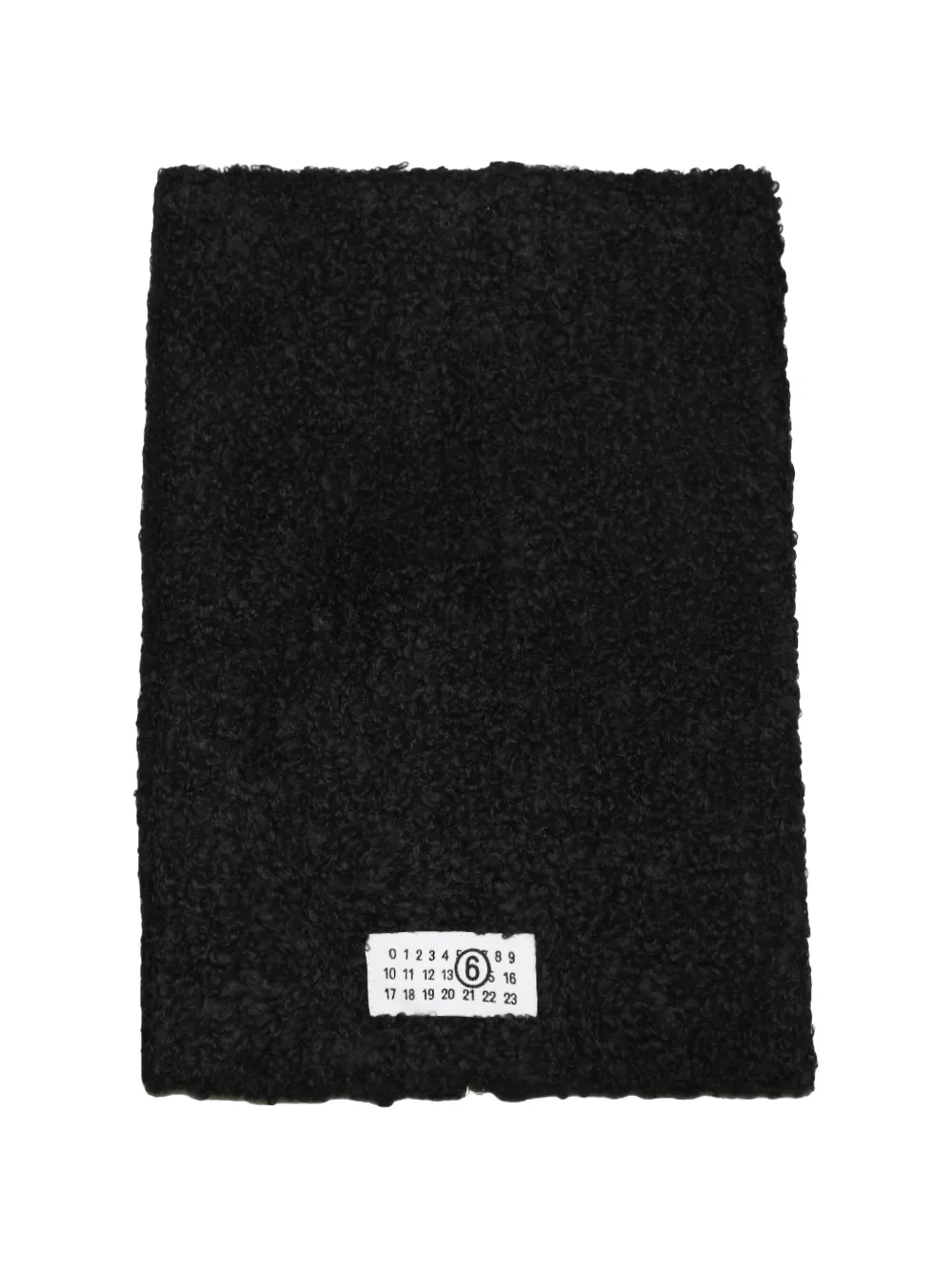 MM6 Maison Margiela fleece-texture zipped scarf - Nero