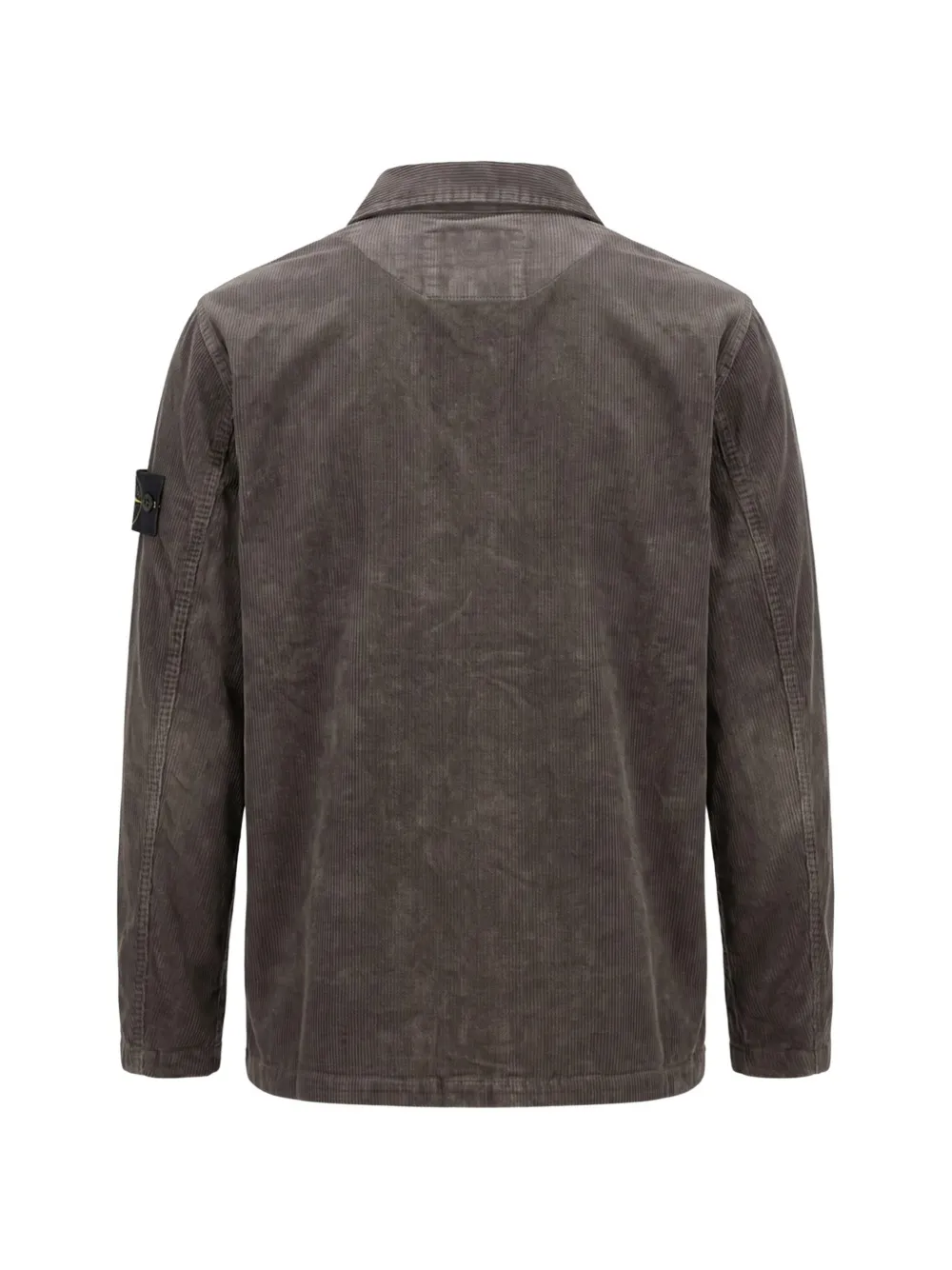 Stone Island Ribfluwelen regular-fit shirtjack met borstzakken en terra-effect Bruin