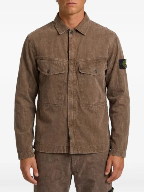 Stone Island 1200029 corduroy 'Terra'-effect overshirt