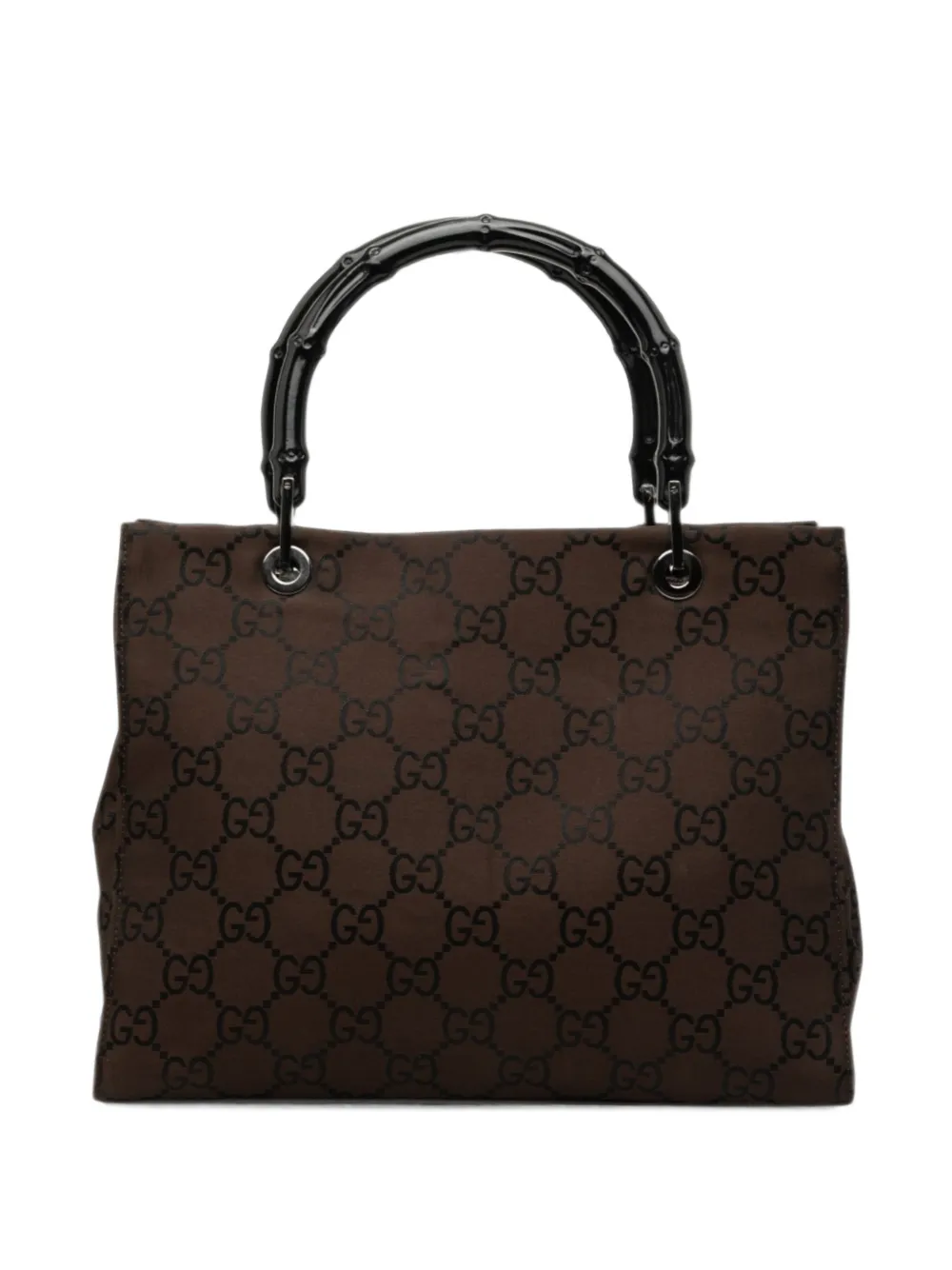 Gucci Pre-Owned Borsa a tracolla GG in nylon e bambù 2000-2015 - Marrone